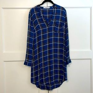 JustFab Plaid Flannel T-Shirt Dress - BUNDLE ONLY